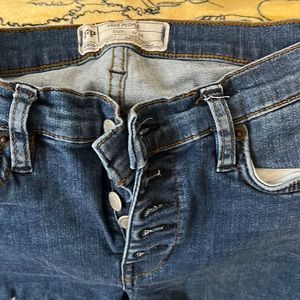 Denim jeans with some rips in em!